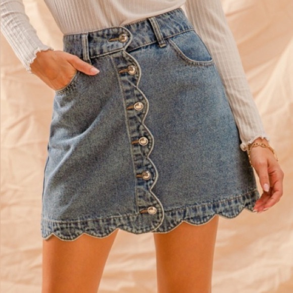 Dresses & Skirts - Denim Button-Up Skirt